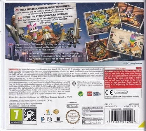 Lego The Lego Movie Videogame - Nintendo 3DS (A Grade) (Genbrug)